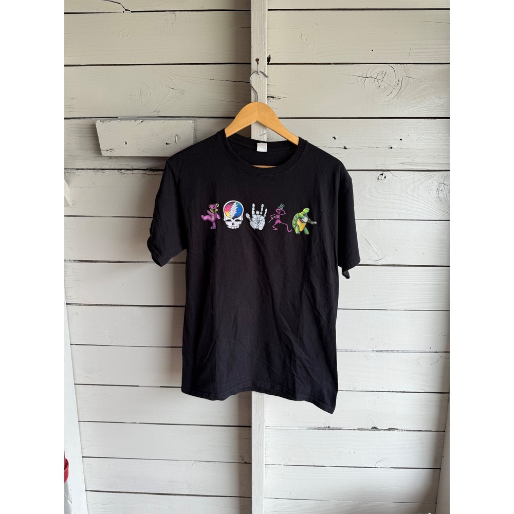 Grateful Dead Hanes Graphic T-Shirt Black Magic Music Quote Mens Medium